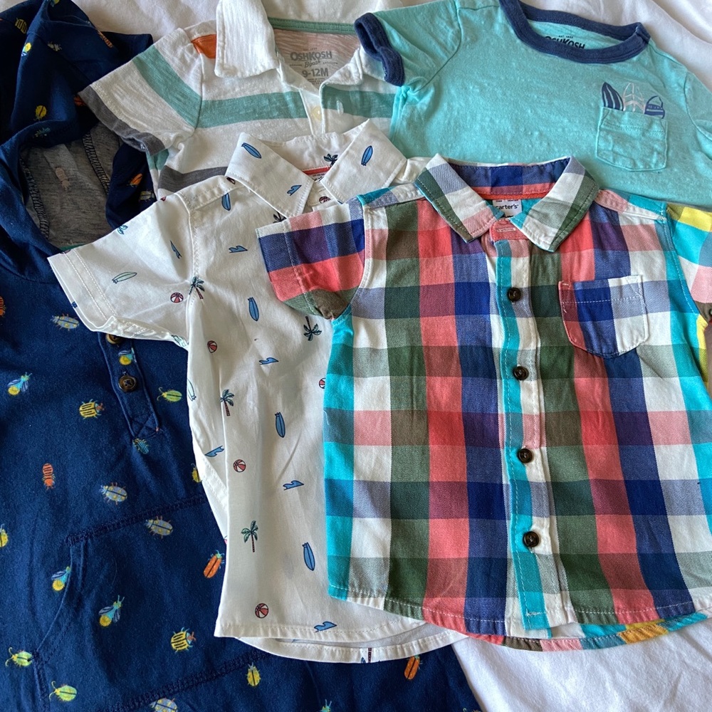 NEW baby boy Carters/Oshkosh shirt lot